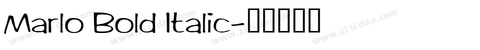 Marlo Bold Italic字体转换